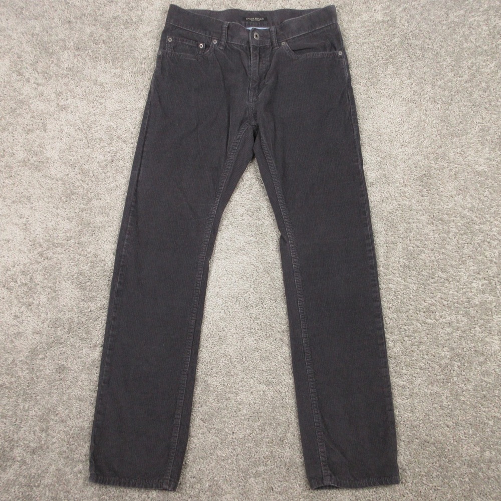Banana Republic Pants Mens 30x32 Black Corduroy 5 Pocket Pima Cotton‎ Chino Zip